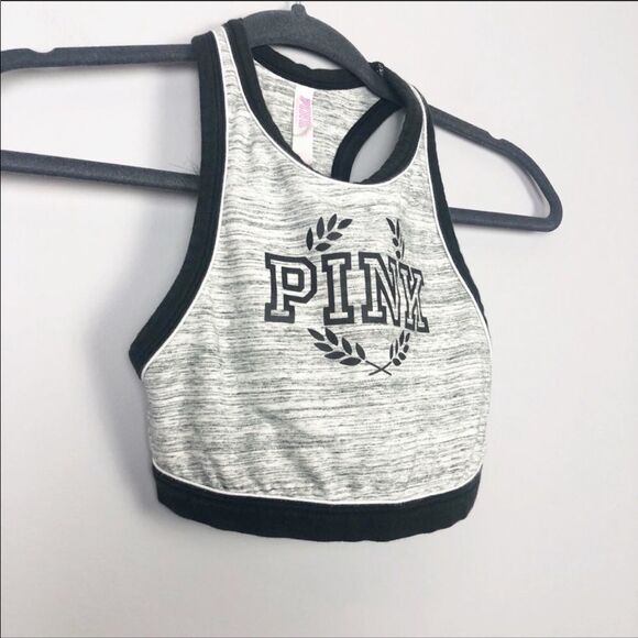 VICTORIA’S SECRET PINK | Crop Sports Bra Gray XS - Picture 2 of 5